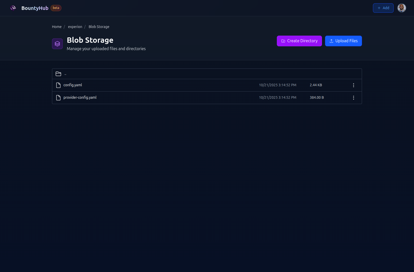Blob Storage Subfinder Config